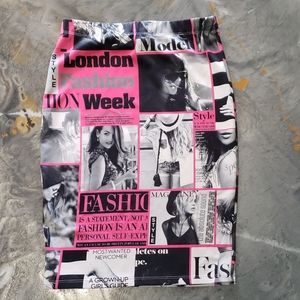Cleo Apparel Fashion Week Print Skirt